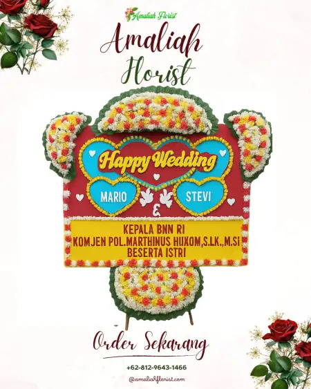 Papan Bunga Pernikahan Taddan